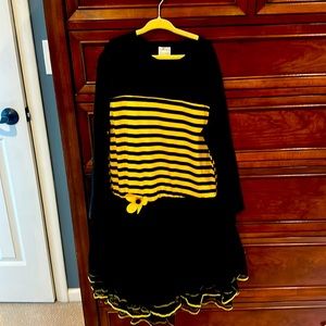 Girl’s bumblebee dress costume with wings and antenna headband